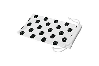 Bonamaison Imprimé Numériquement Lunettes Étui avec Cordon de Serrage, 100% Coton, Sac Lunettes, Pochette à Lunettes, 1 Pièce, Taille: 11x19 Cm