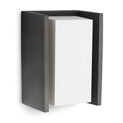 Philips Bridge Outdoor Wall Light, Weatherproof Outdoor Light for Elegant Light Accents, Energy-Saving Outdoor Lighting with Warm White Light, Anthracite