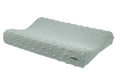 Meyco 2763053a 2-wig aankleedkussenovertrek wikkelkussenovertrek gebreid 100% katoen 45 x 70 cm Knots Stone Green