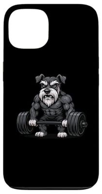 Schnauzer Weightlifting Bodybuilder Workout Gym Dog Lover Case for iPhone 13