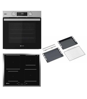 Bauknecht BAKO 466 Steam IND - Placa de cocina para horno (12 funciones, horno de aire caliente con 12 funciones, eficiencia energética A+, placa de inducción, 60 cm, acero inoxidable)
