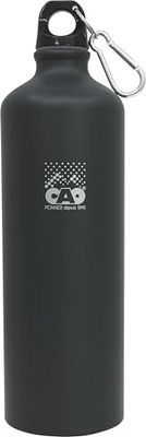 C.A.O. - Gourde POP 1 litre en Aluminium - Couleur Noir - Hauteur 27 cm - Diamètre ø 8 cm