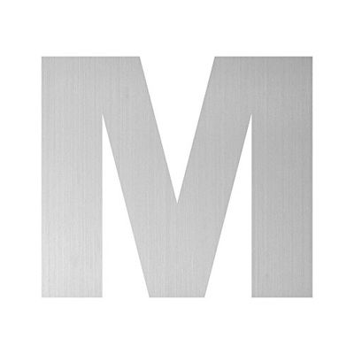 Eurolaton 8663A Letter M (Stainless Steel, Large, Capital, Adhesive Attachments Included)