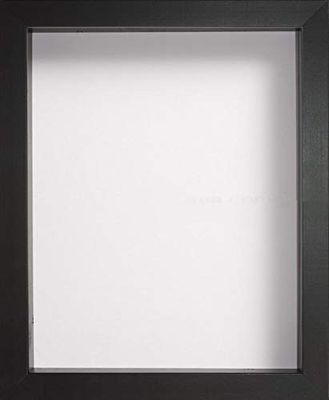 Radcliffe Black Wooden Deep 3D Box Frame 10x10 inch, White Backing Board * Choice of Sizes* Fitted with Real Glass
