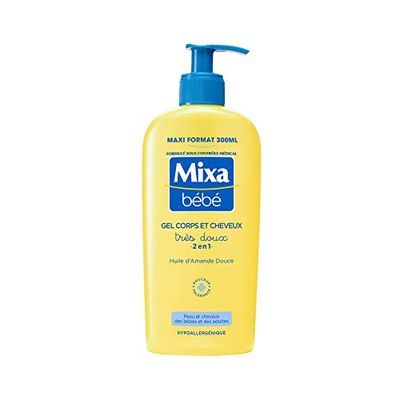 Mixa Bardzo miękki żel dla niemowląt 2 w 1 do ciała i włosów 300 ml, 300,0 mililitra