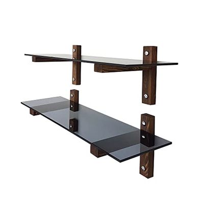 WELL HOME MOBILIARIO & DECORACIÓN Plank, 100% gehard glas, walnoot