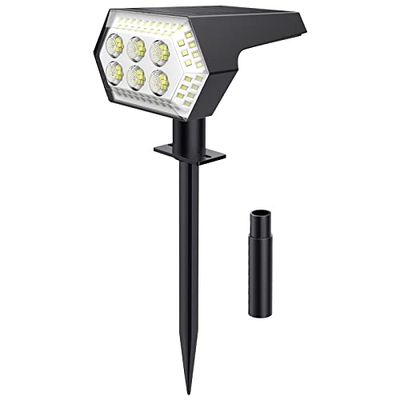 Qhou Lampes Solaires De Jardin D'extérieur, 108 Spots Solaires à Led Lampes Solaires à Led étanches IP67 Avec Piquet De Sol Pour Porte D'entrée De Jardin, Pelouse De Patio Extérieur (1 Pièce)