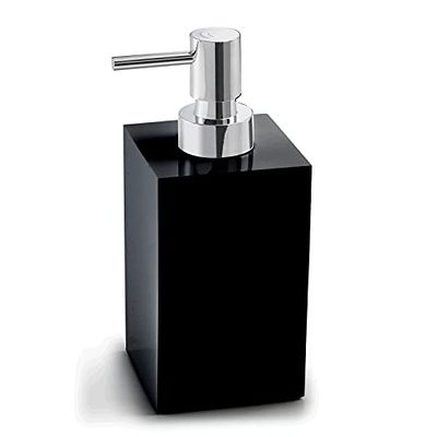 Gedy G-Bangkok Black, Dimensions and Weight: 17.2 x 7.3 x 8.4 cm & 0.55 kg, Capacity 250 ml, Resin and Sand Bathroom Soap Dispenser, R&S Design, 2 Year Warranty, Unica