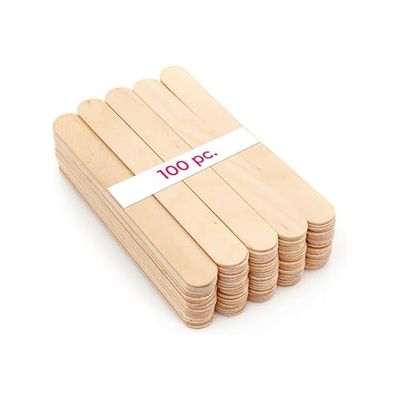 LALILL Spatola Ceretta Legno 100 Pezzi - Bastoncini di Legno, Lunghezza 15 cm - Spatole di Legno per Depilazione per Cera