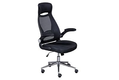 Inter Link - Bureaustoel - Ergonomisch - In hoogte verstelbaar - met zelfborgende wielen - met 2 in hoogte verstelbare armleggers - tot ca.120 kg - XL Tecwork - zwart