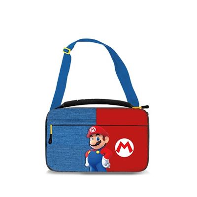 Pdp Gaming Licence Officiel Switch Commuter Case - Mario - Semi-Hardshell Protection - Protective Pu leather - Holds 14 Games And Console - Works avec Switch Oled And Lite - Fine pour Kids / Travel