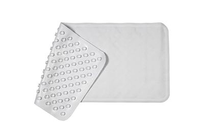 Croydex Hygiene-n-Clean Tapete de borracha para duche (antibacteriano, 34 x 58 cm), branco