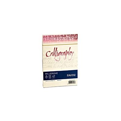Favini A57Q427 Calligraphy Millerighe Rigato, 25 Pezzi