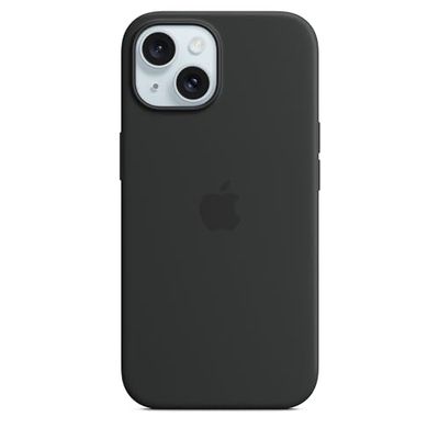 Apple iPhone 15 Silicone Case with MagSafe - Black 