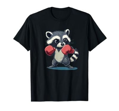 Bellissimo procione sportivo con guantoni da boxe costume Maglietta