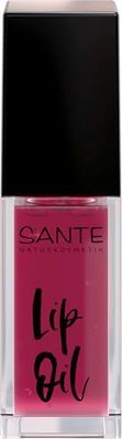 SANTE Naturkosmetik Lip Oil rosa, olio per labbra per labbra lucide e morbide, con olio di ricino e cera, 7 ml