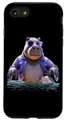 Hippo with Sunglasses Hippopotamus Africa Safari Cute Hippos Case for iPhone SE (2020) / 7 / 8