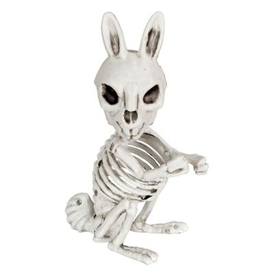 Widmann 10991 10991 konijn skelet, 16 cm, decoratie, skelet, horror, Halloween, themafeest, meerkleurig, eenheidsmaat
