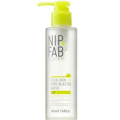 Nip + Fab Teen Skin Fix Pore Blaster, Daily Facial Cleansing Gel, Wasabi Extract, Vitamin E, Micellar Facial Wash, Sebum Control, Refining Pores, 145 ml