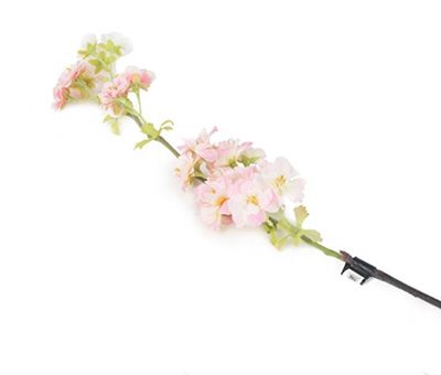 Floral Elegance 68cm Enkele Stam Roze en Wit Japanse Kersenbloesems x 12-Kunstmatige Luxe Zijde Bloembereik, Roze & Wit, Dozijn