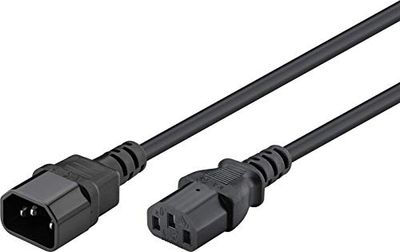Goobay NK 100 S-200 - Cabo (2 m, macho / feminino connector, preto)