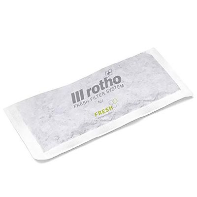 Rotho Fresh Conjunto de 4 peças de reposição para o sistema de filtros frescos, branco, (12,0 x 6,7 x 4,2 cm)