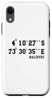 Maldives Coordinates Design Vacation Outfit Maledives Case for iPhone XR