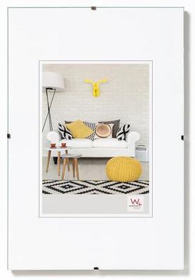 walther design Moldura de vidro transparente 20 x 25 cm porta fotos sem moldura RB025K