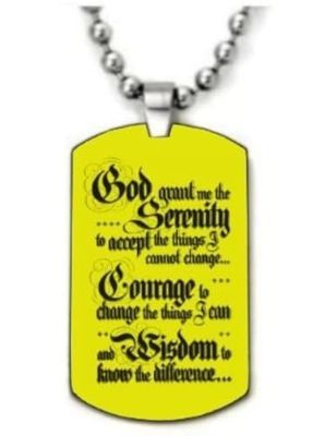 LEATHERMAN LMKIT21,Serenity Gebed Gele Kleur Dog Tag Ketting w/Ketting en Giftbox,Zwart