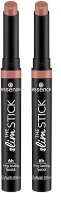 essence The Slim Stick n. 102 - Rossetto, colore beige nude, lunga durata, nutriente, effetto immediato, colori intensi, opaco, vegano, senza profumo, senza alcool, senza parabeni, 1 confezione da 2,7
