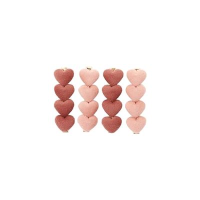 Faithful Heart Clip Set Kiss/Bordeaux