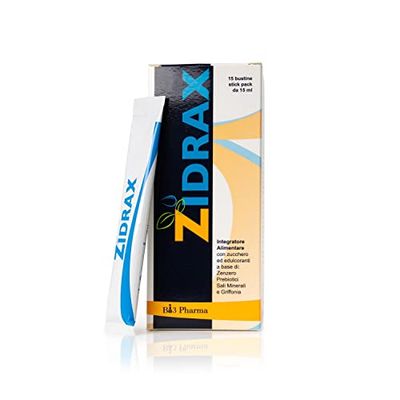 Pancia gonfia - Zidrax bustine - Integratore con zenzero Griffonia e vit. B6 per gonfiore addominale nausea e vomito -15 Bustine da 15ml