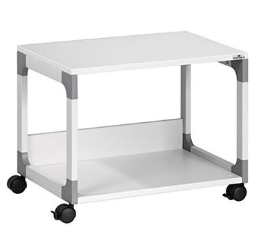 Durable 371010 Carrinho multifunções SYSTEM 48, cinzento, cantos reforçados com fibra de vidro, anti-virar - 600 x 477 x 432 mm