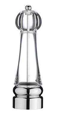 Grunwerg Macina sale o pepe singola in acciaio inox e acrilico, 18 cm