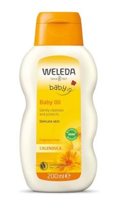 Weleda Baby Oil with Calendula, Cradle Cap, Dry Scalp, Fragrance Free, Dermatologically Tested, Gentle Protection, 100% Certified Natural, 200 ml