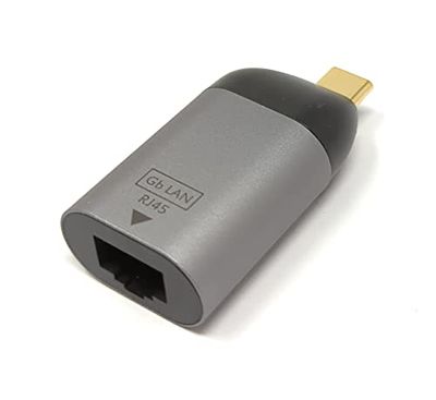 System-S Adaptateur LAN RJ45 Femelle vers USB 3.1 Type C mâle câble Gris