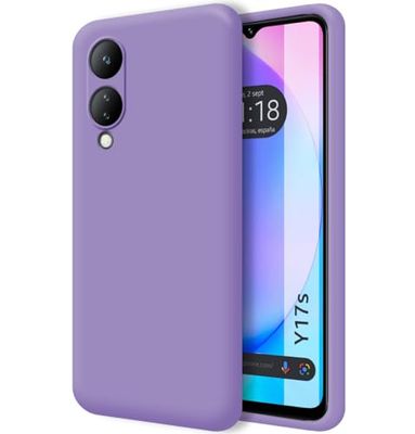 Tumundosmartphone Custodia in silicone liquido ultra morbido per Vivo Y17s colore viola