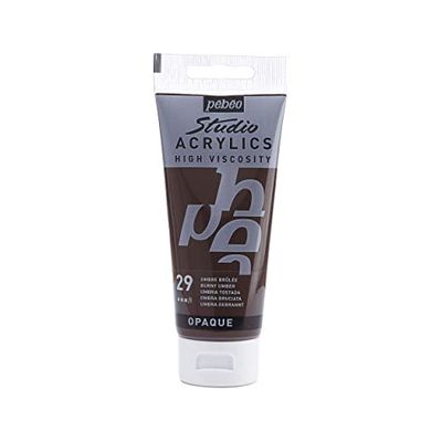 Pébéo Acrílico Fine Studio Tinta acrílica sombra, sombra torrada, 100 ml