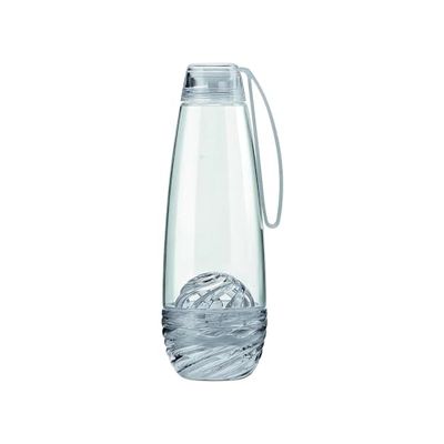 Avilia Borraccia con Infusore, Ideale per Palestra e Mare - Completamente Smontabile e Facile da Lavare, con Laccetto da Polso, 8x24cm, 750ml, in Plastica, Grigio