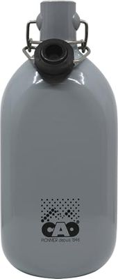 C.A.O. - Botella cuadrada de aluminio de 1 litro – Color gris – Longitud 9,4 cm – Ancho 7,4 cm – Altura 24 cm