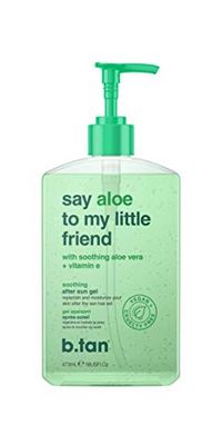b.tan Gel di aloe vera per viso e corpo, di' aloe al mio piccolo amico, lozione doposole idratante, lenitiva gel di aloe, vitamina E, sollievo dalla pelle bruciata dal sole, lenitiva, 7 Fl Oz