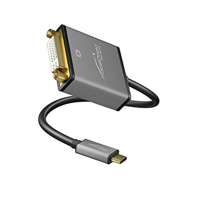 KabelDirekt Adaptador USB C para DVI de 0,15 m-(4 K/30 Hz, USB C 3.1 e Thunderbolt 3, adequado para MacBook Pro 2016/2017, MacBook de 12 ", Chromebook Pixel e outros dispositivos)