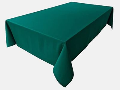 Högkvalitativ bordsduk, bordslinne av 100 % bomull, kollektion, koncept, färg och storlek valbar (bordsduk – 150 x 300 cm, grangrön)