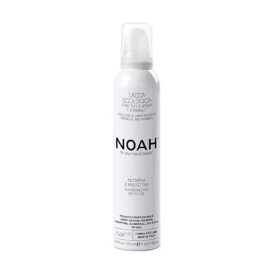 NOAH Hair 5.10 Ecological Hairspray with Argan Oil & Vitamin E – Strong Hold, Anti-Frizz & Humidity Protection, Lightweight, Non-Greasy & Residue-Free, No Silicones, Parabens or Propellants - 250ml