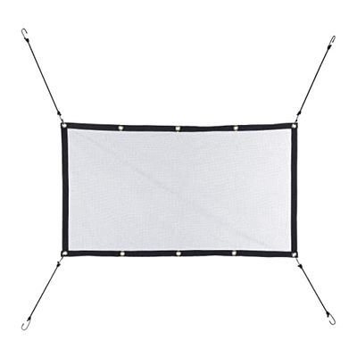 Relaxdays Rete Portaoggetti Automobile, Divisorio per Cani 65 x 115 cm Bagagliaio, Universale, con Corde Elastiche, Nero, Gomma, 65 x 115 x 0.5 cm