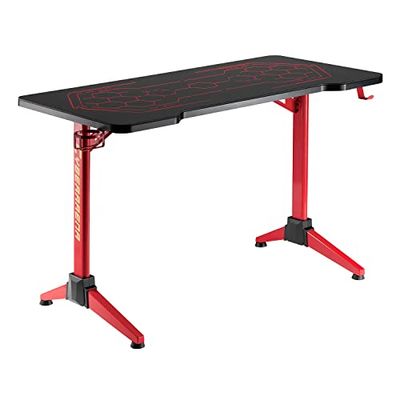 NanoRS RS163 Bureau de Jeu RGB LED Noir Grand 100kg Max Hauteur 760 mm