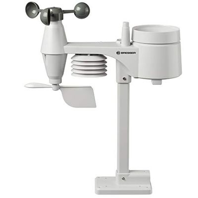 Capteur extérieur 5 en 1 BRESSER pour Station météorologique 7002510/7002511/7002512/7002513 à partir des numéros de lot 1156743 et 7002580, Blanc.