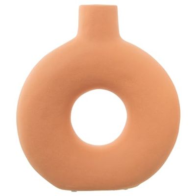JARRON CERAMICA AGUJERO 30CM M ARRON TEJA