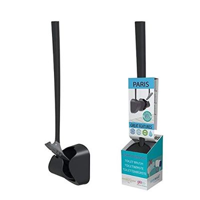 Sanimaid Paris toilet cleaner, donkergrijs, met muurhouder, 12st/doos