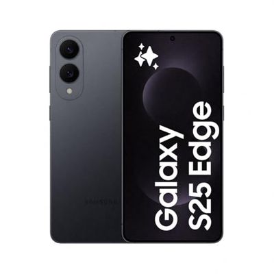 Samsung Galaxy S25 Edge AI Smartphone, Galaxy AI, Android Smartphone, 12GB Memory, 512GB Storage, 200 MP Camera, Long Battery Life, Titanium JetBlack, 3 Year Samsung Extended Warranty (UK Version)